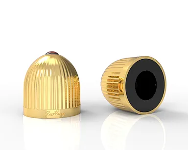 Luxurious  Crystal Gold Zamac Perfume Cap Zinc Alloy Zamak Perfume Cap Metal Cap for Luxurious Cosmetic Perfume Glass Bottles