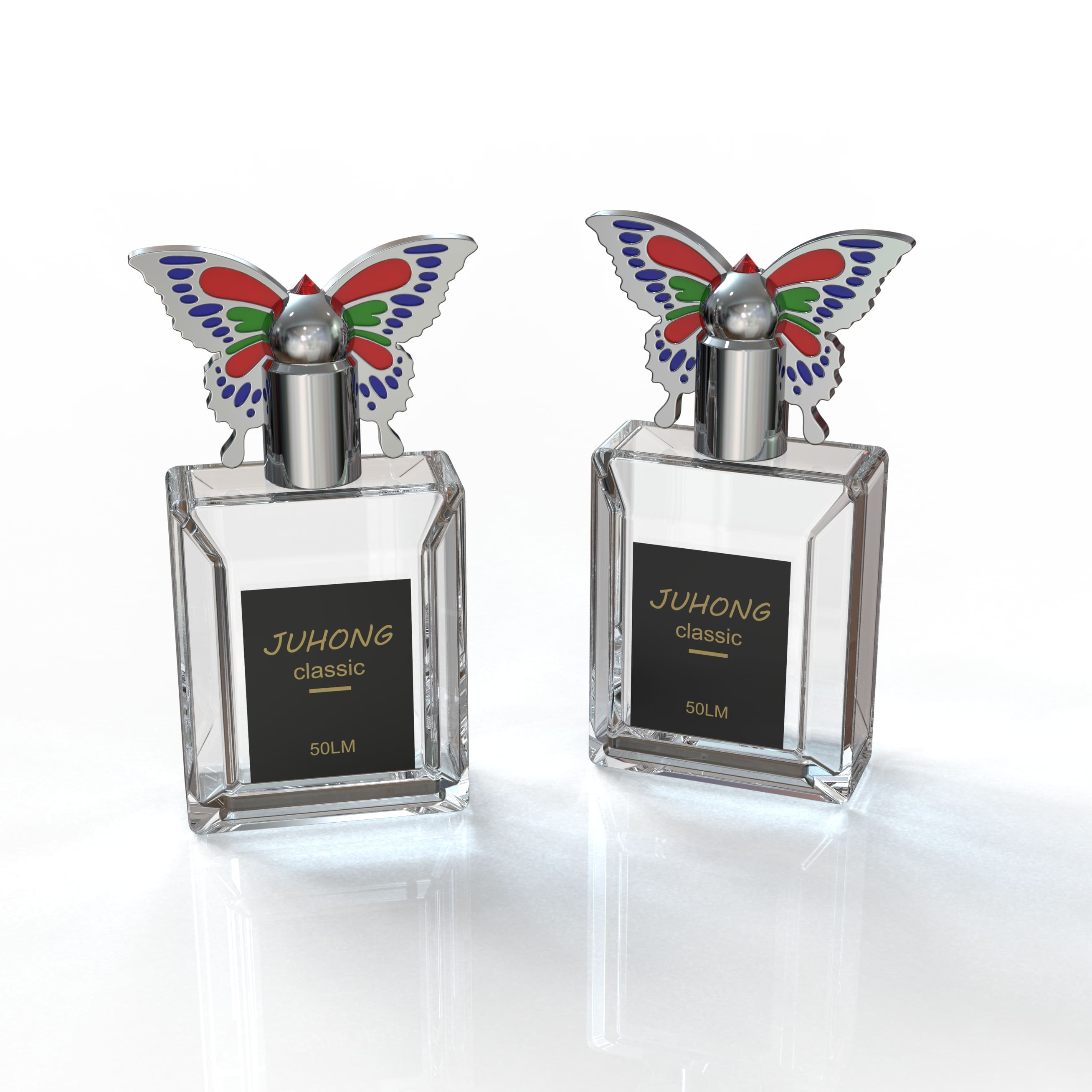 Butterfly Shaped Eco-Friendly Zamak Perfume Caps for Fragrance Packaging Solutions Metal Cap
