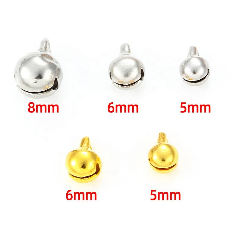 JIAYE Stainless Steel Christmas Bell Ornaments - Gold/Silver Holiday Decor & DIY Pendants for Party