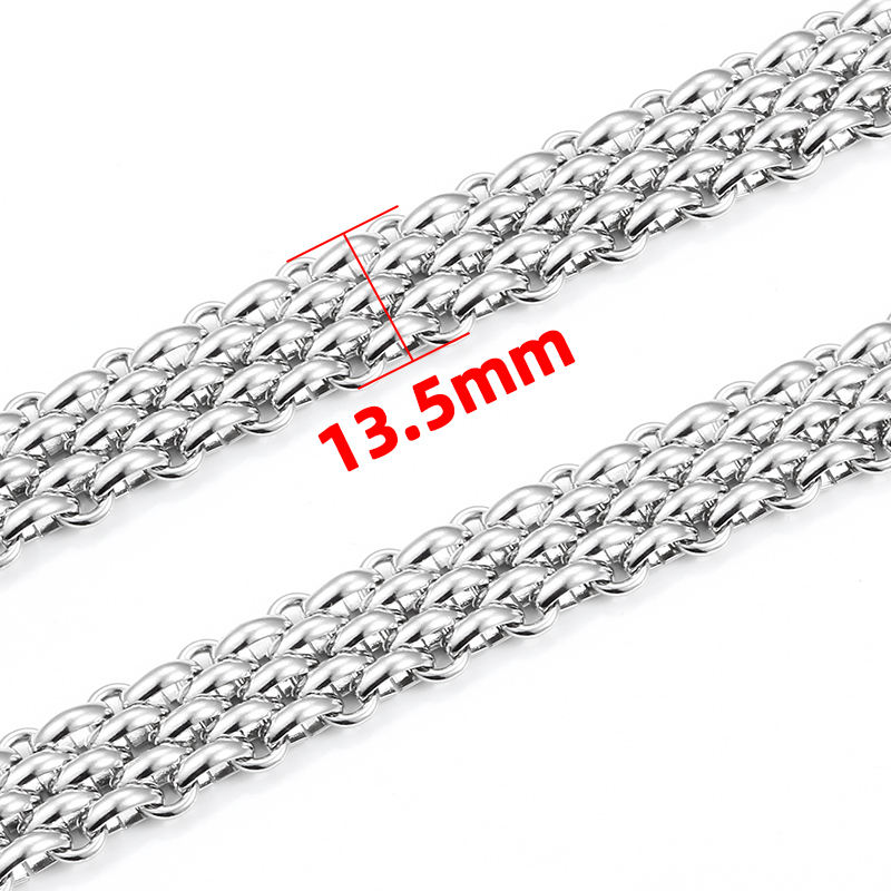 JIAYE Ultra-Wide Stainless Steel Chain for Bold Jewelry & Apparel Accessories - Hypoallergenic, Durable, Customizable