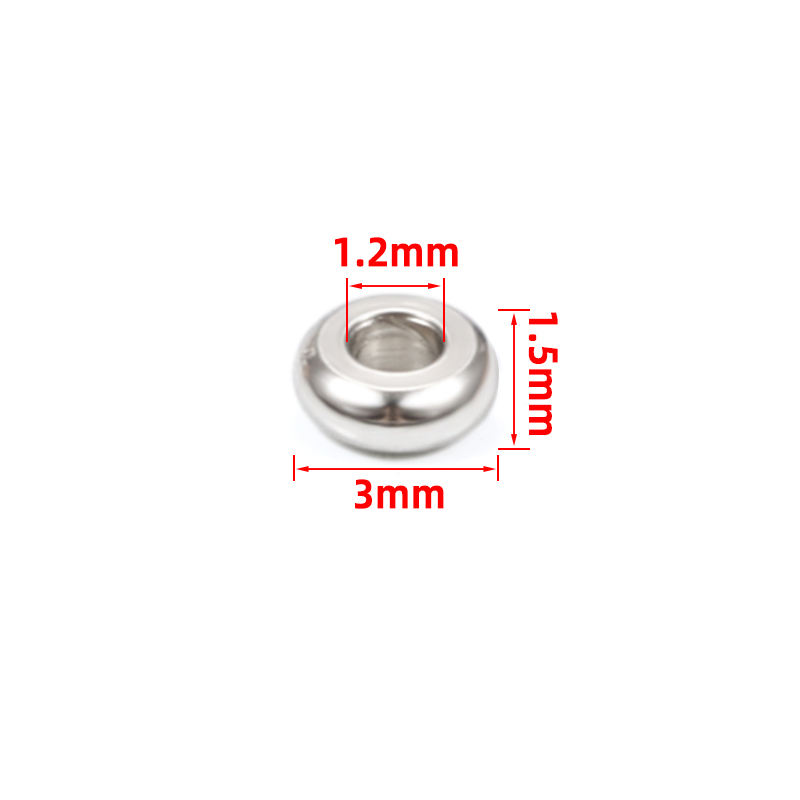JIAYE Mirror Polish Flat Round Spacer Beads - Hypoallergenic Stainless Steel Jewelry Components