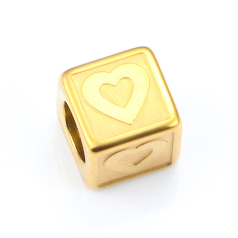JIAYE Stainless Steel Square Spacer Bead - Hypoallergenic 304 Steel, Mirror-Polished Finish, Custom OEM/ODM Sizes for Jewelry Design