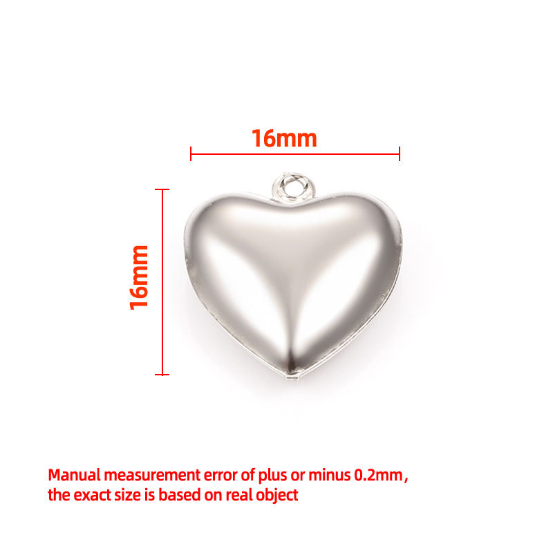 JIAYE Stainless Steel Empty Heart Pendant - Hypoallergenic, Mirror Polish Custom Jewelry for Bulk Orders