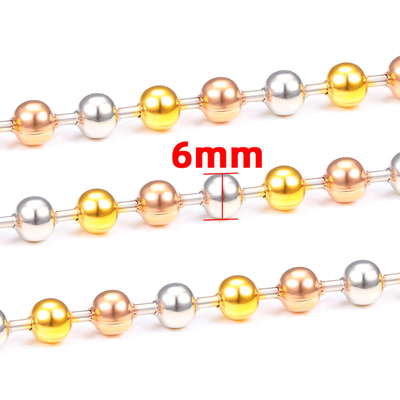JIAYE brand PVD 18K gold-plated stainless steel chain with gold/silver beads, elegant and stylish for jewelry crafting
