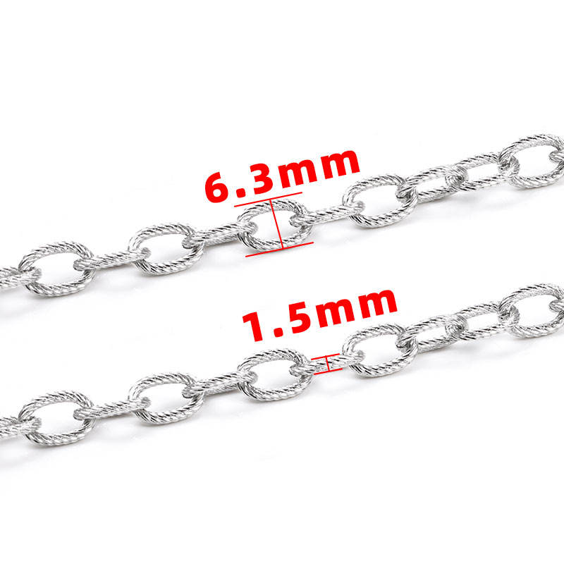 JIAYE Stainless Steel Oval Chain: Hypoallergenic, Durable & Customizable Jewelry Supplies