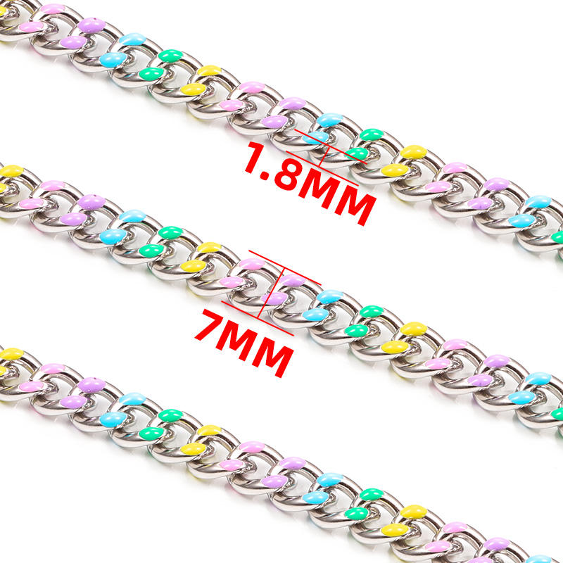 JIAYE Colorful Chain Bracelets & Necklaces | Bracelet Chain Colors | Colorful Chain Necklace Collection