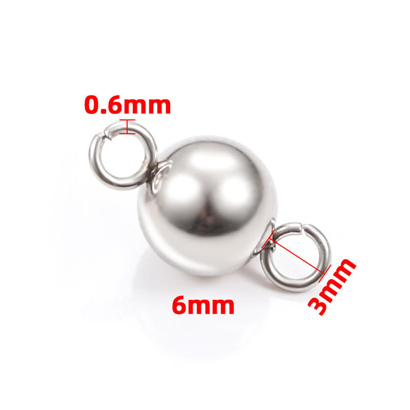 JIAYE Stainless Steel Ball Beads - Hypoallergenic DIY Jewelry & Craft Supplies
