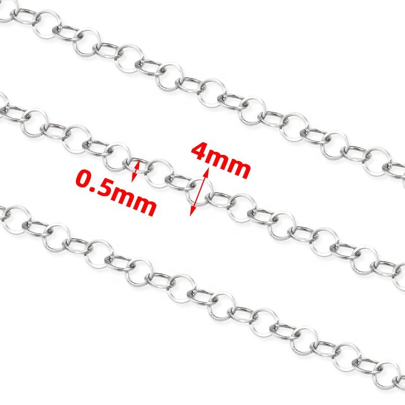 JIAYE 4mm Thin Stainless Steel Chain & Bracelet | Hypoallergenic Minimalist Jewelry