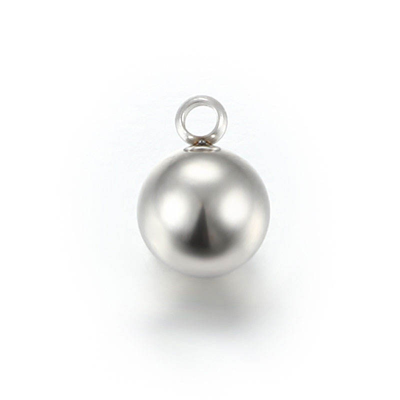 JIAYE 5mm Stainless Steel Mirror Round Bead - Hypoallergenic 304 Steel, OEM/ODM Customizable Jewelry Supplies for Crafting & Bulk Orders