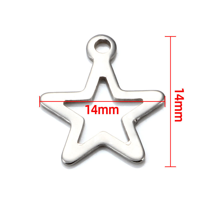JIAYE Small Star Pendant for Women, Stainless Steel Jewelry, Customizable Star Charm for Necklace