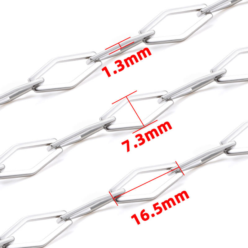 Jiaye 304L Stainless Steel Flat Chain, Hanging Chain & Jewelry Making Supplies