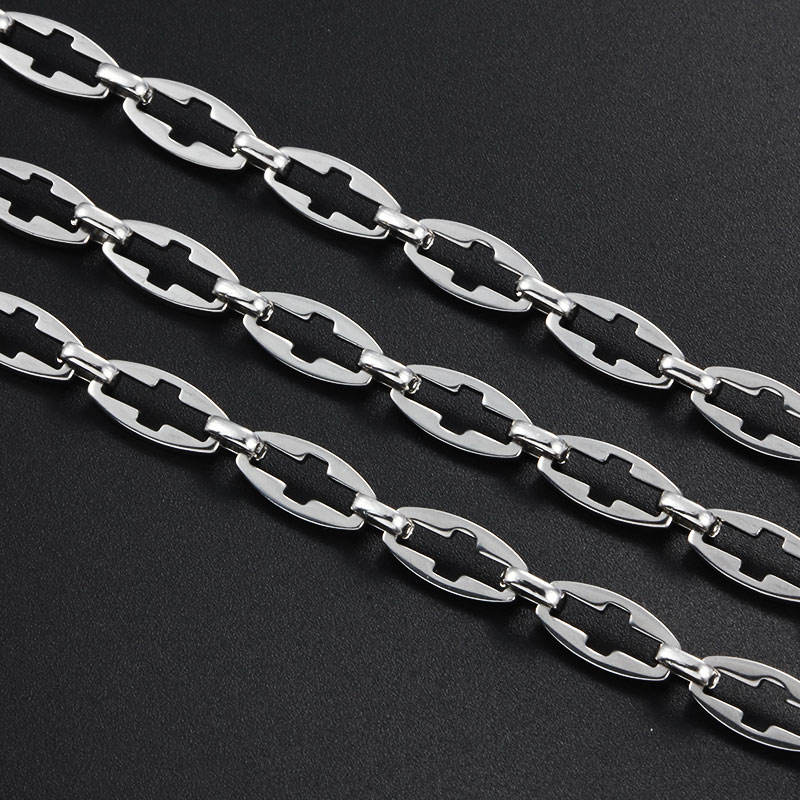 JIAYE Hollow Cross Stainless Steel Chain: Hypoallergenic, Lightweight & Customizable