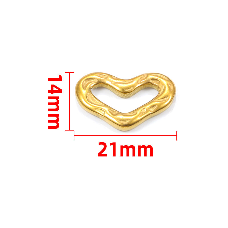 JIAYE Irregular Heart Stainless Steel Pendant - Customizable, Hypoallergenic Jewelry for Bulk Orders