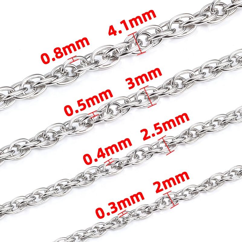 Stainless Steel Cable Chain Necklace | Wholesale Jewelry Supplies | Jiaye