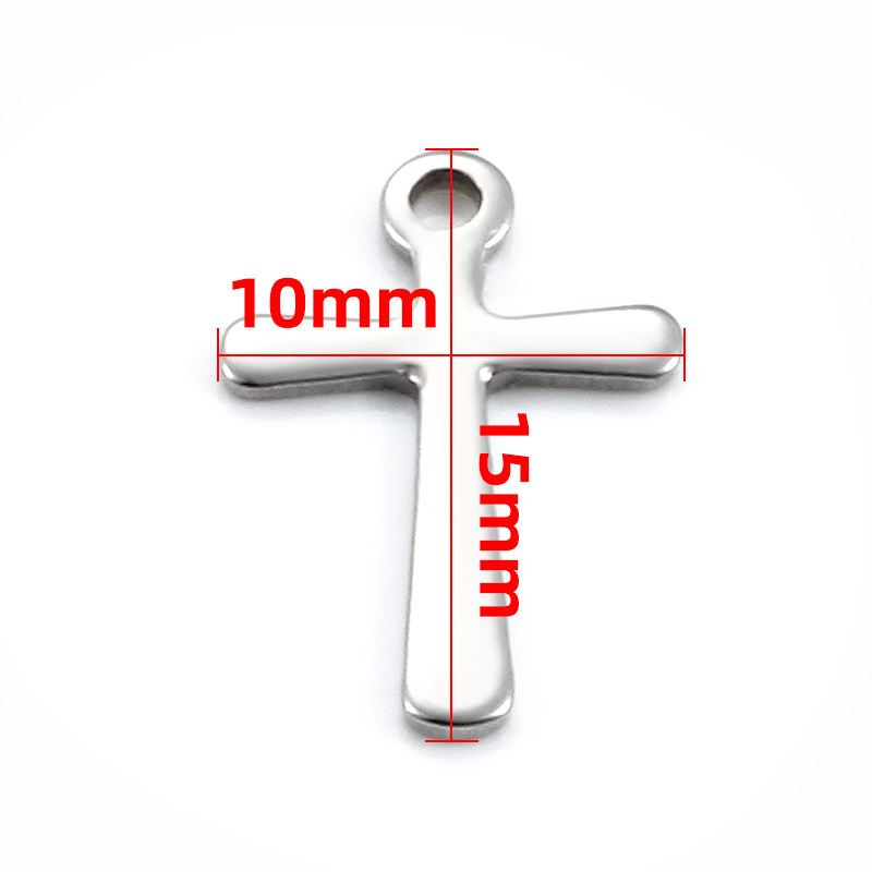 JIAYE Stainless Steel Crucifix Pendant - Hypoallergenic, Mirror Polish Cross Jewelry for Religious Gifts