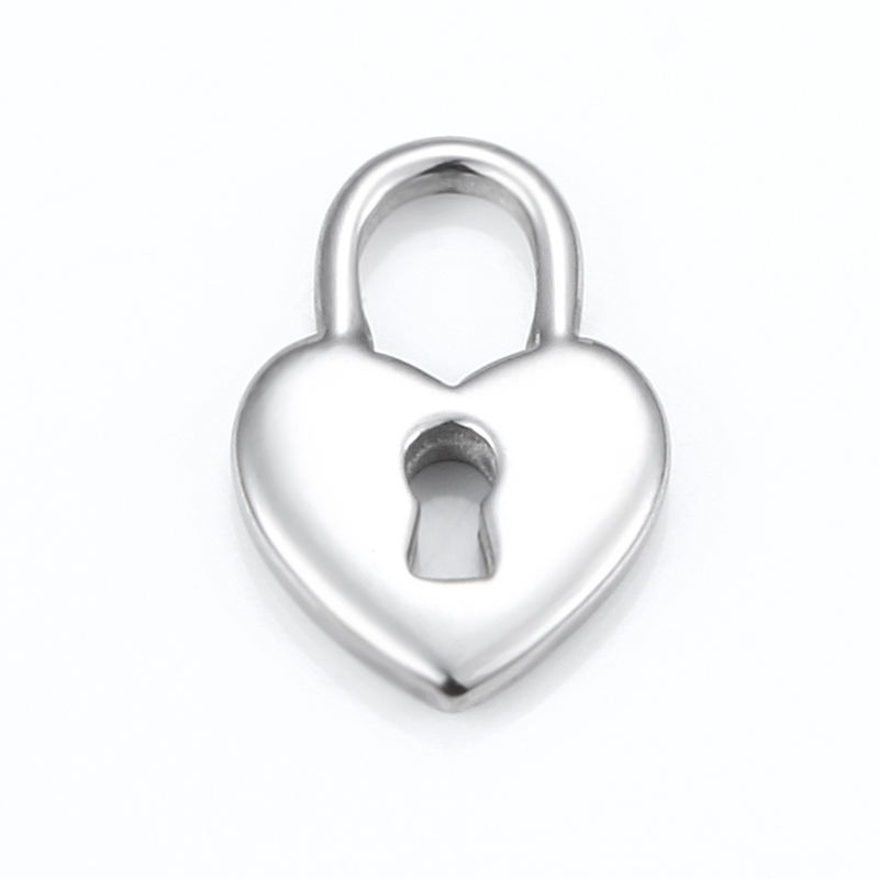 JIAYE Mirror Polished Stainless Steel Love Heart Pendant, Elegant Jewelry for Necklace & Bracelet, Perfect for Valentine's Day Gifts"