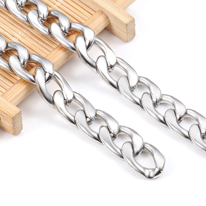 12mm cuban link chain stainless steel;18 inch stainless steel cuban link chain;spartan stainless steel jewelry