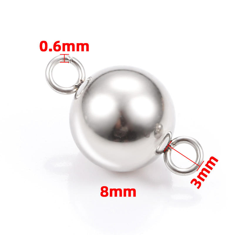 JIAYE Stainless Steel Ball Beads - Hypoallergenic DIY Jewelry & Craft Supplies