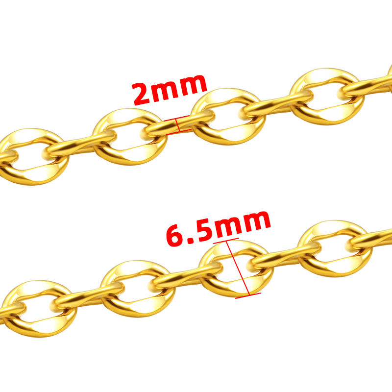 JIAYE High Quality Fashion Chain - Stainless Steel DIY Necklace/Bracelet Chain (6.5mm, customized length, bulk order)