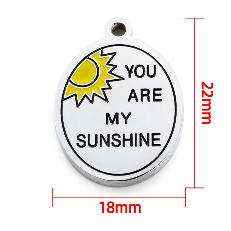 JIAYE Mirror Polish Sun Pattern Pendant - Hypoallergenic Stainless Steel Jewelry for Custom Designs