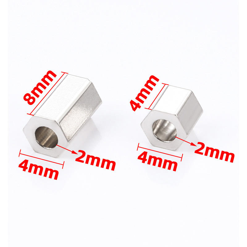 JIAYE Stainless Steel Hexagon Spacer Beads | Precision-Cut Geometric Components for Jewelry Making | Hypoallergenic & Bulk Custom Orders