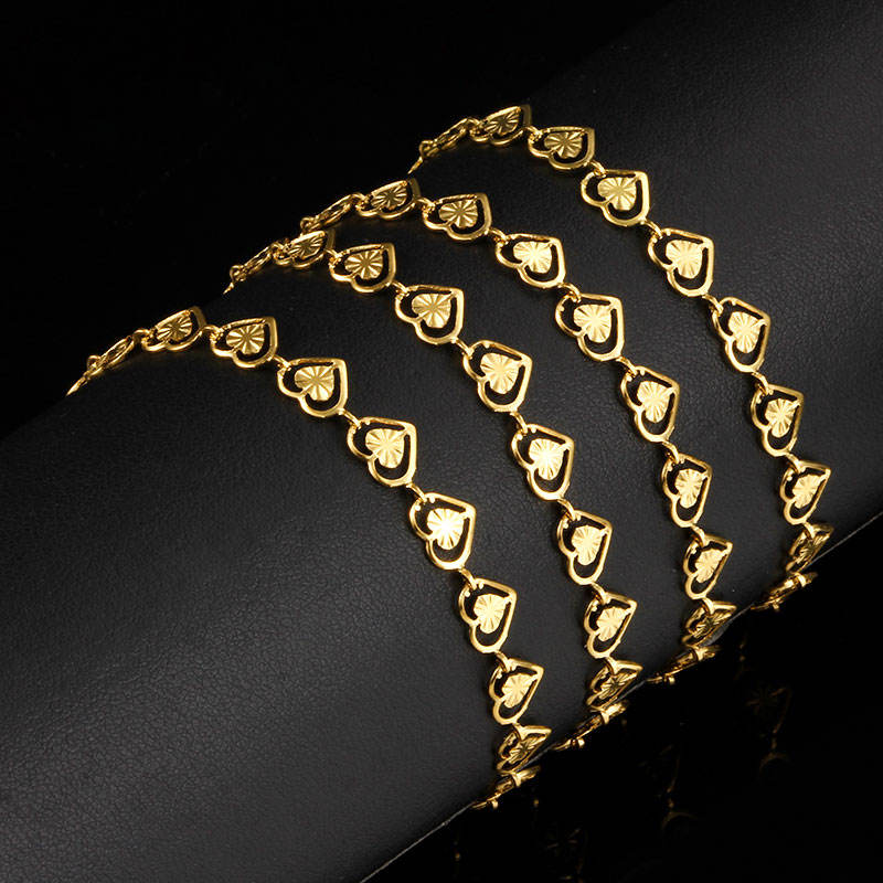 JIAYE Double Heart 18k Gold Chain - Hypoallergenic, Customizable Jewelry & Apparel Accent
