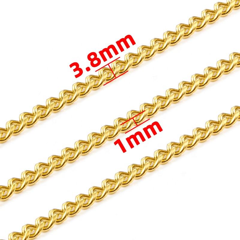 JIAYE Waterproof Curb Chain-316L Stainless Steel Gym & Outdoor Jewelry Bulk