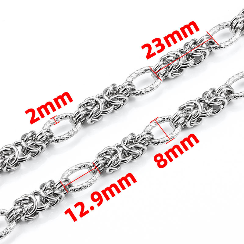 jJIAYE Stainless Steel Chain 3mm | Stainless Steel Chain Link Bracelet & Fine Stainless Steel Jewelry