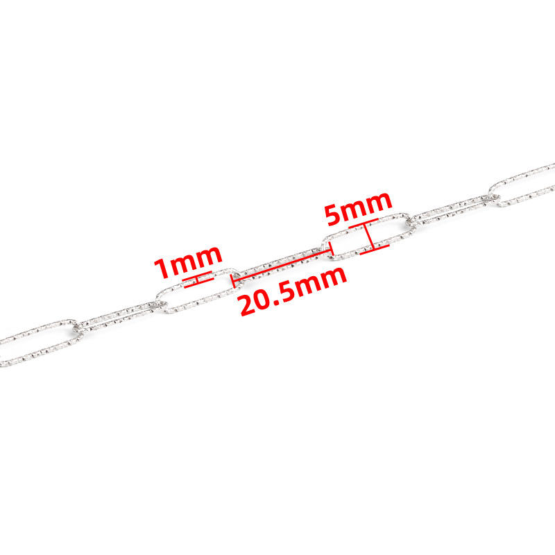 Sparkle Stainless Steel Chain - Long Elliptic Design | JIAYE Jewelry