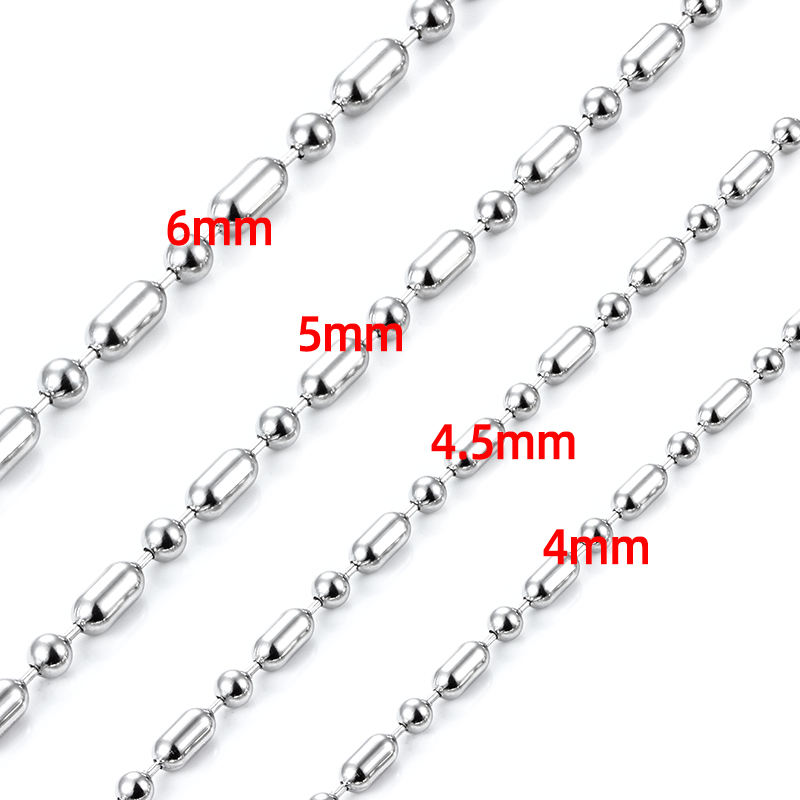 JIAYEStainless Steel Ball Chains Bulk | Shower-Safe Jewelry Chains for Waterproof Wear