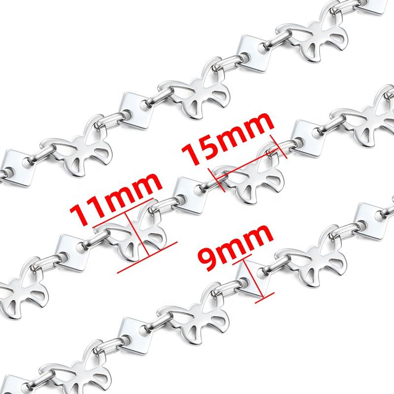 JIAYE Stainless Steel Chain, Butterfly Design, Jewelry Making, 316L Hypoallergenic, Customizable, Bulk Orders, Fast Shipping, CE Certified, Affordable, Trendy,