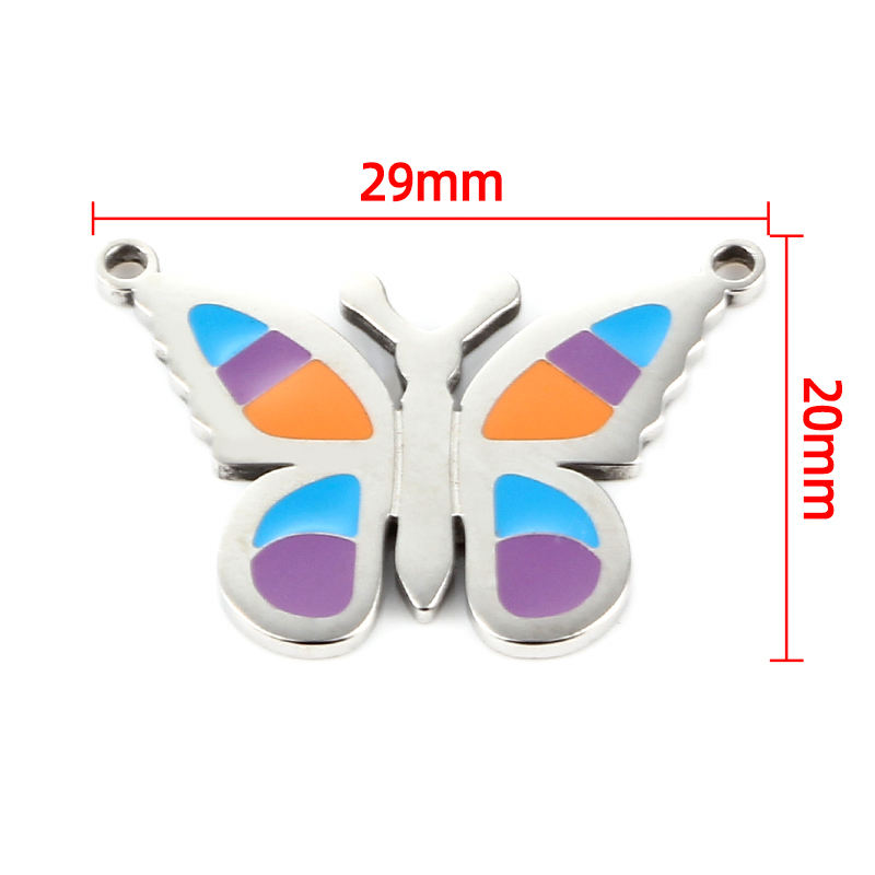 JIAYE Stainless Steel Butterfly Pendant - Hypoallergenic, Customizable Jewelry for Wholesal