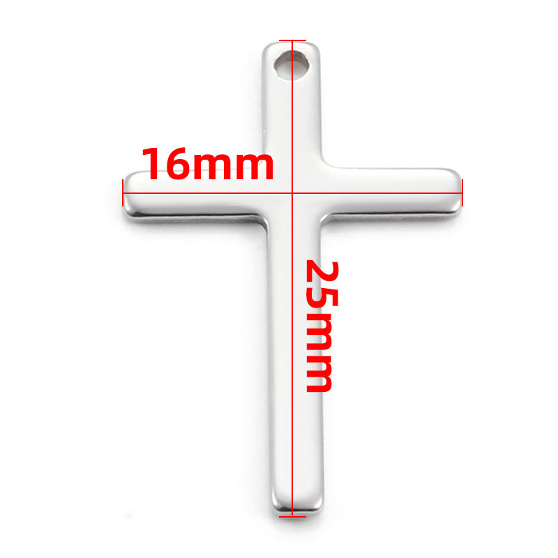 JIAYE Stainless Steel Crucifix Pendant - Hypoallergenic, Mirror Polish Cross Jewelry for Religious Gifts