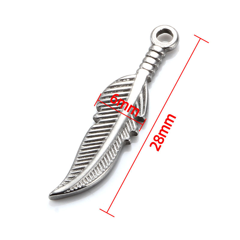 JIAYE Silver Color Feather Pendant - Handmade DIY Jewelry, support wholesale customization, SGS certification!