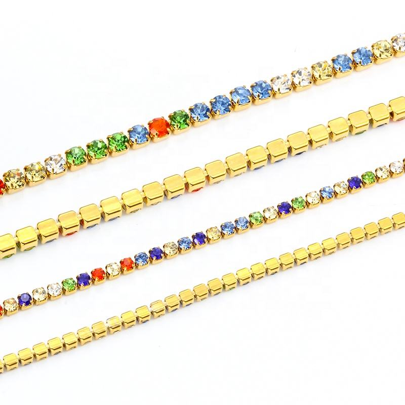 JIAYE Brand 2mm Stainless Steel Drill Chain - Trendy, Colorful, Customizable Jewelry Findings for Unique Designs