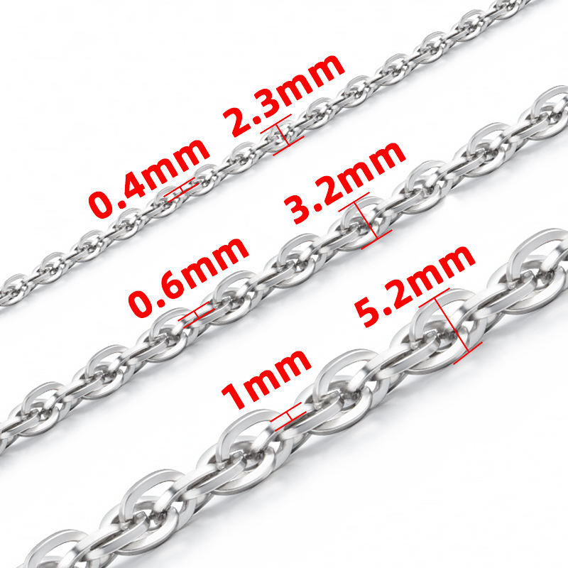 JIAYE Stainless Steel Wire Jewelry | 30 Inch Stainless Steel Chain & Sash Chains