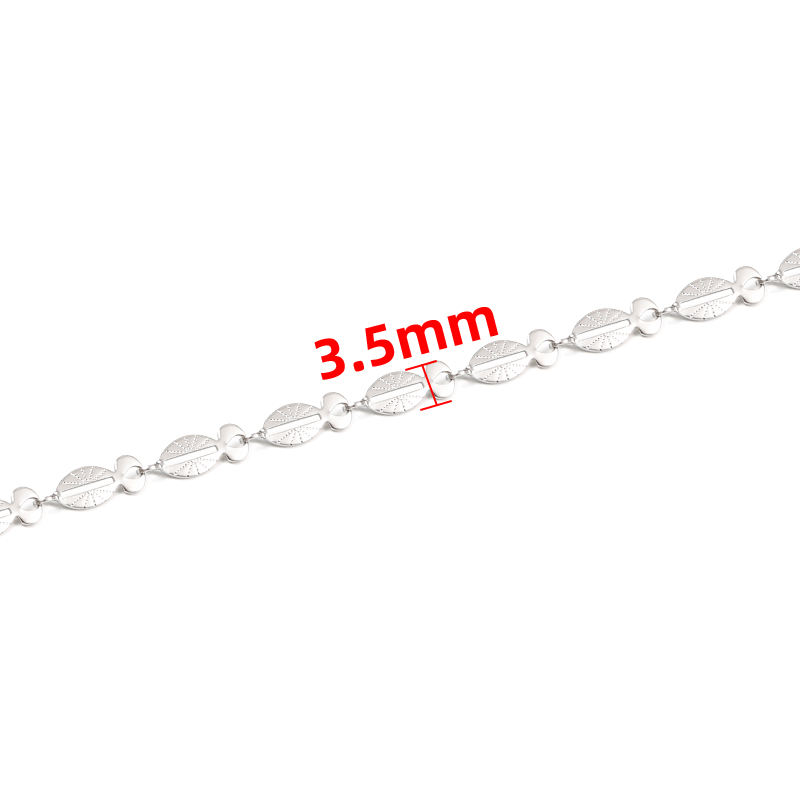 jJIAYE Stainless Steel Chain 3mm | Stainless Steel Chain Link Bracelet & Fine Stainless Steel Jewelry