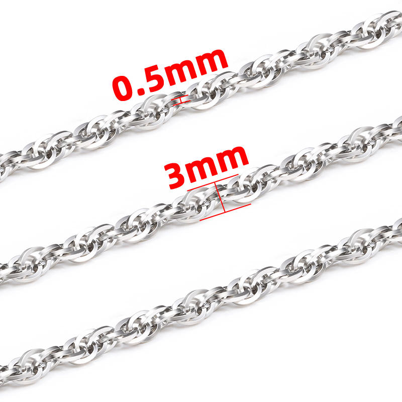JIAYE Double Weave Stainless Steel Chain: Hypoallergenic, Durable for Jewelry & Clothing Accessories