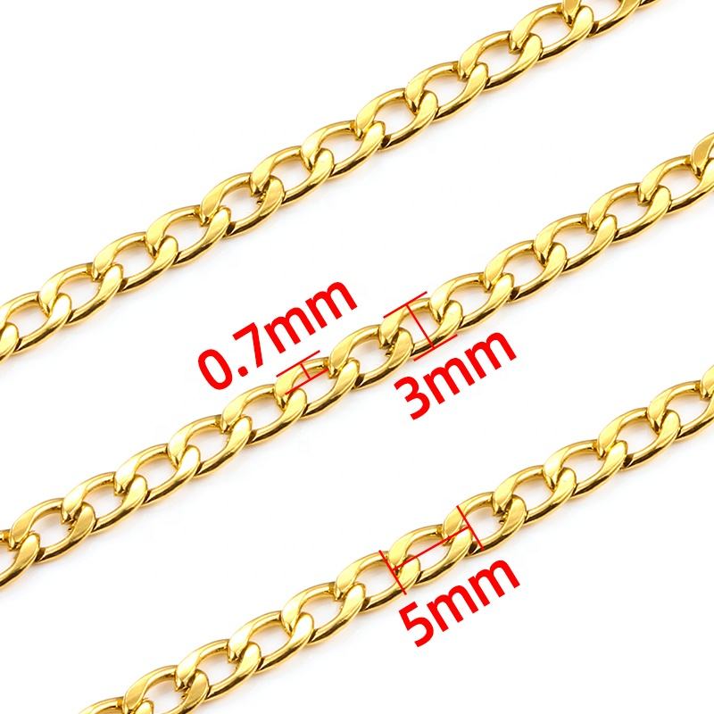 JIAYE 18K PVD Gold Plated Cuban Link Chain - Premium Stainless Steel Men’s Jewelry