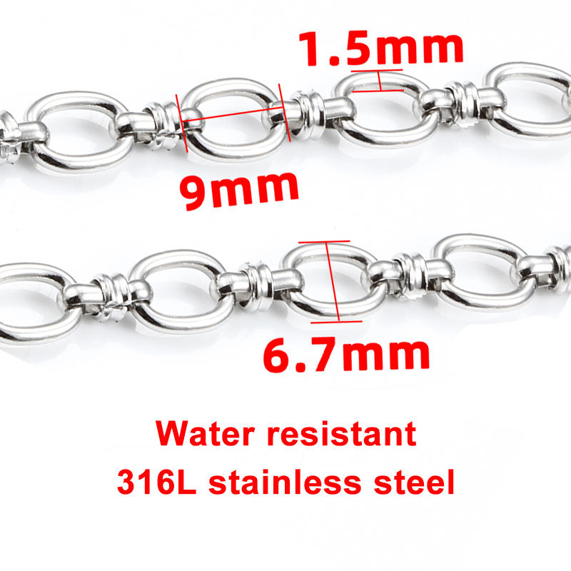 JIAYE Handmade Thick Chain for Jewelry Unisex Stainless Steel Necklace Chain