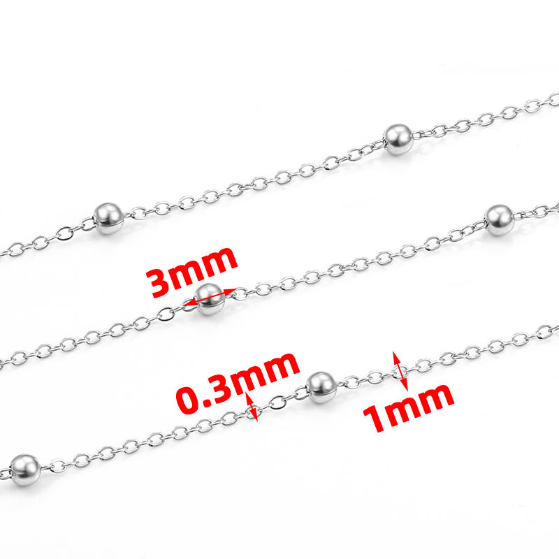 JIAYE Elegant Bead Chains: Hypoallergenic Stainless Steel, Customizable Jewelry for Women Wholesale.