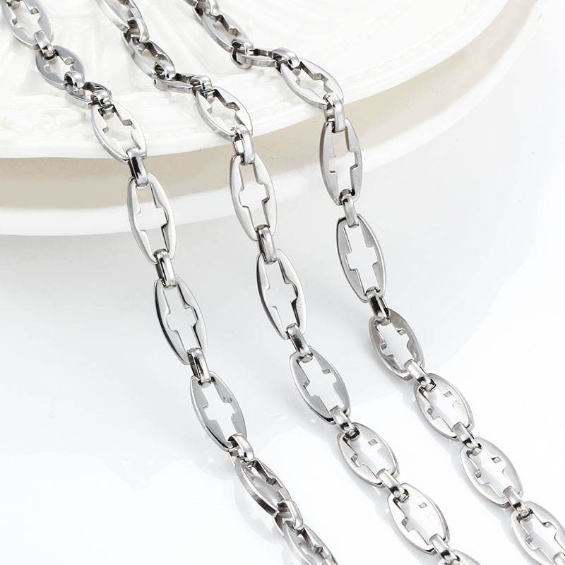 JIAYE waterproof stainless steel jewelry;stainless steel cross chains for men;stainless steel cross chain