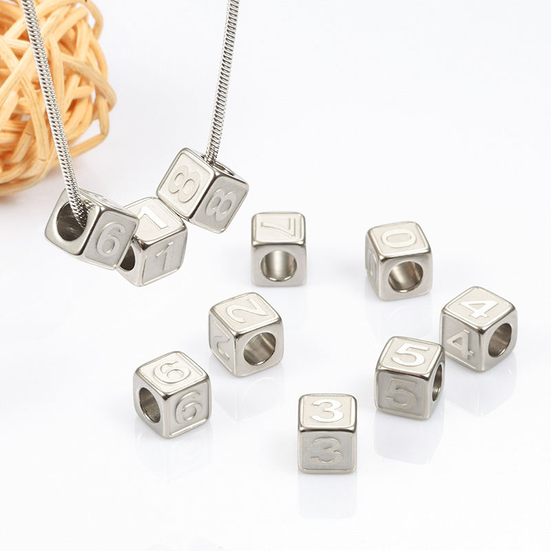 JIAYE High-Quality Square Stainless Steel Spacer Bead - Hypoallergenic 304 Steel, Mirror-Polished Finish, Custom OEM/ODM Sizes for Jewelry Design
