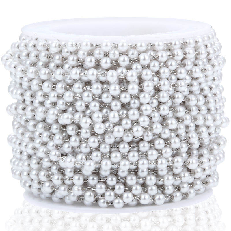 JIAYE B286  Pearl-Like Stainless Steel Chain, Elegant Imitation Jewelry for Women.