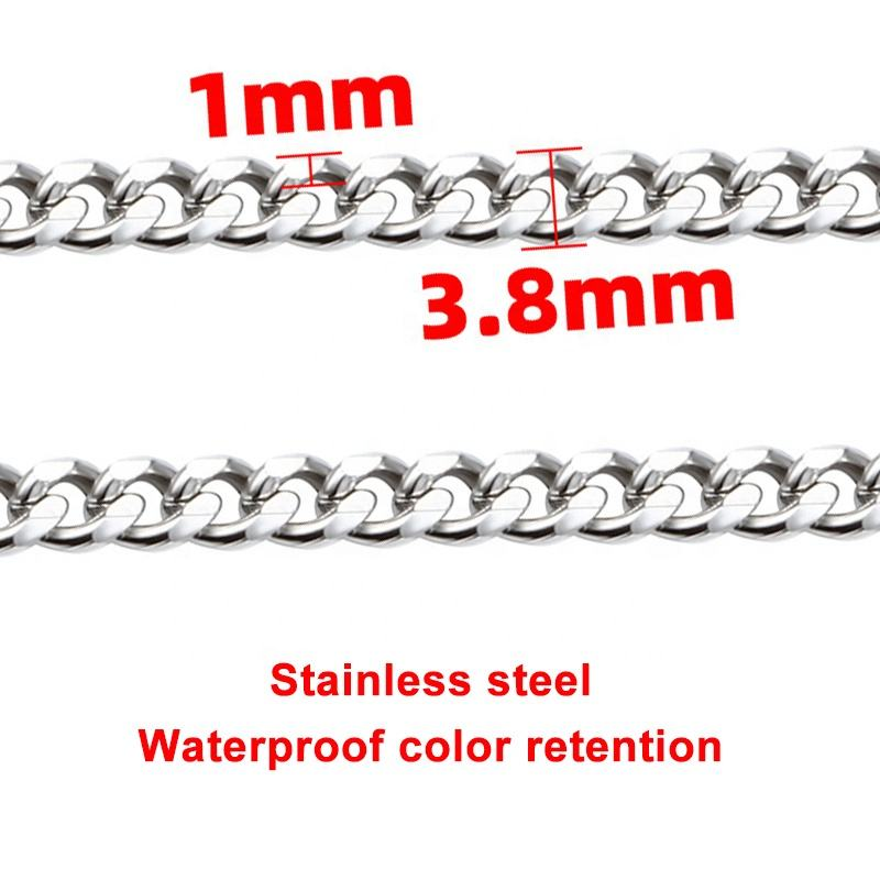 JIAYE Custom Cuban Chain Necklace, 304L Stainless Steel Jewelry for Unique Styles