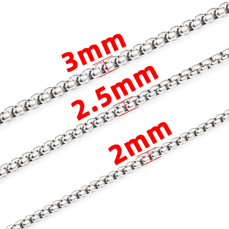 JIAYE Gold & Silver Plated Stainless Steel Square Bead Chain - RoHS Certified Tarnish Resistant, Support Customization (Gold/Silver Plated)