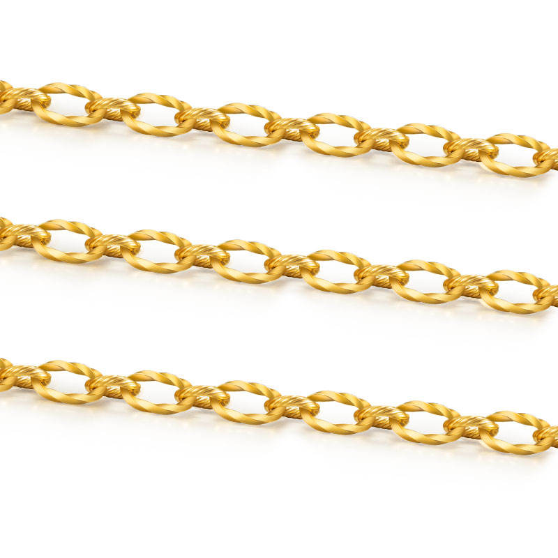 JIAYE Hot-Selling Twisted Oval Chain – Stainless Steel Rope Chain for Jewelry Making