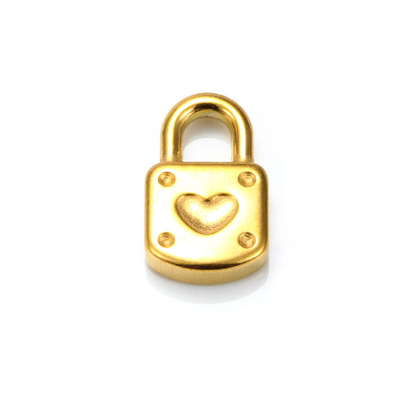 Y2K-Style 18K PVD Plated Stainless Steel Jewelry, Retro Gold Charm for Necklace & Bracelet