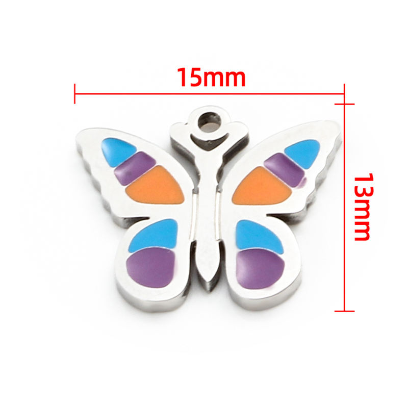 JIAYE Stainless Steel Butterfly Pendant - Hypoallergenic, Customizable Jewelry for Wholesal