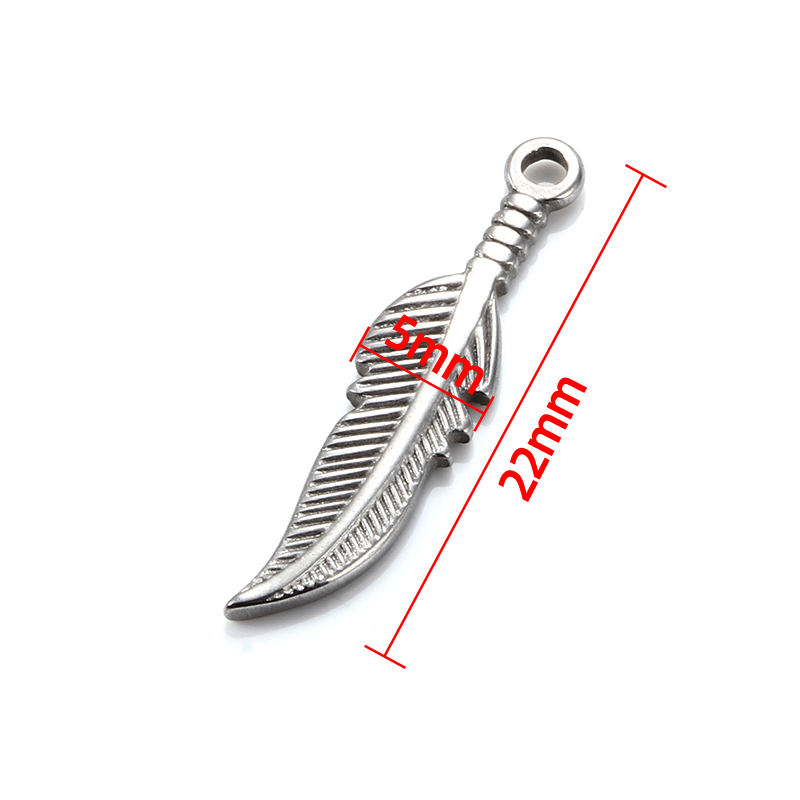 JIAYE Silver Color Feather Pendant - Handmade DIY Jewelry, support wholesale customization, SGS certification!